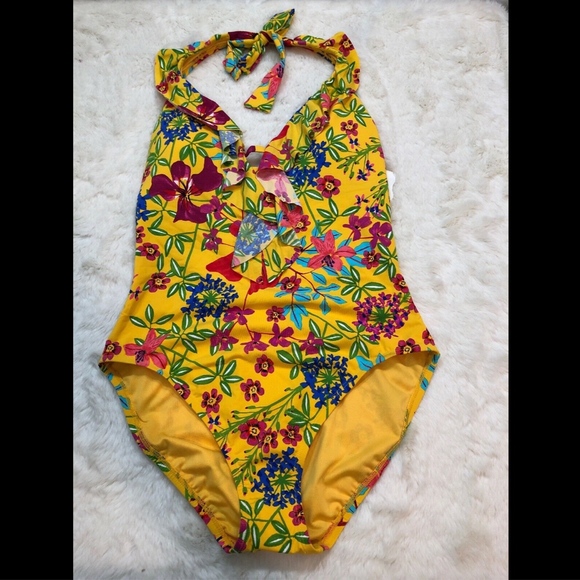 NEW Bleu Rod Beattie Ruffle One Piece Swimsuit 10 - Picture 3 of 8